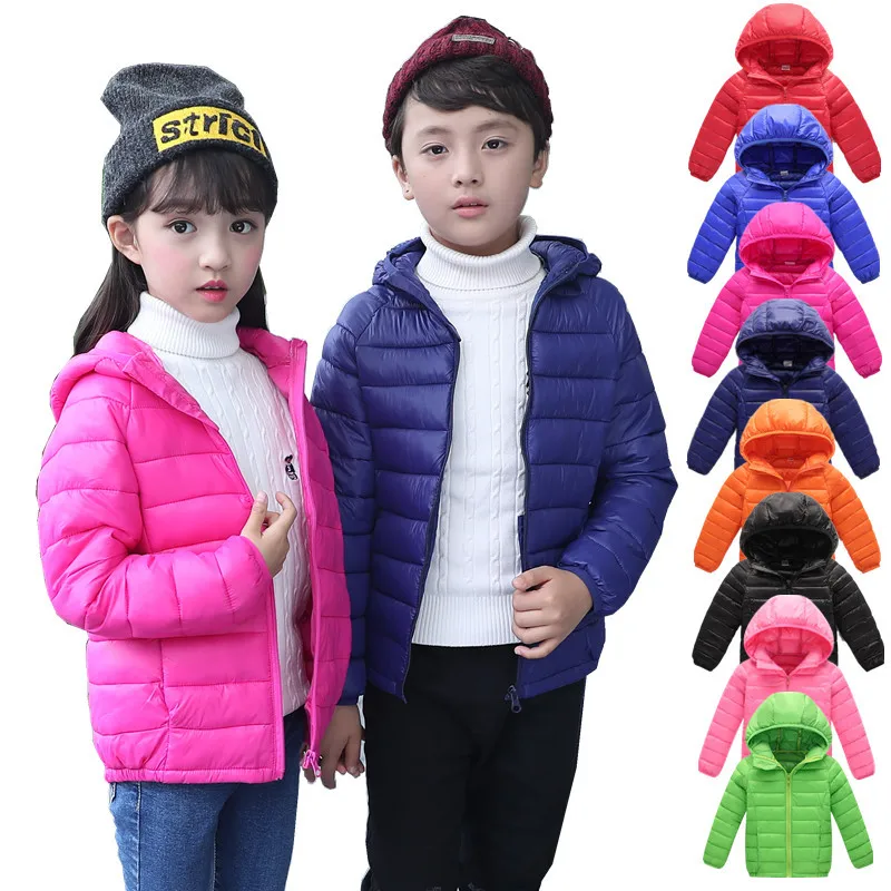 Autumn Winter Kids Down Jackets For Girls Children Clothes Warm Coats For Boys Toddler Girls Outerwear Clothes 2-12 Years
