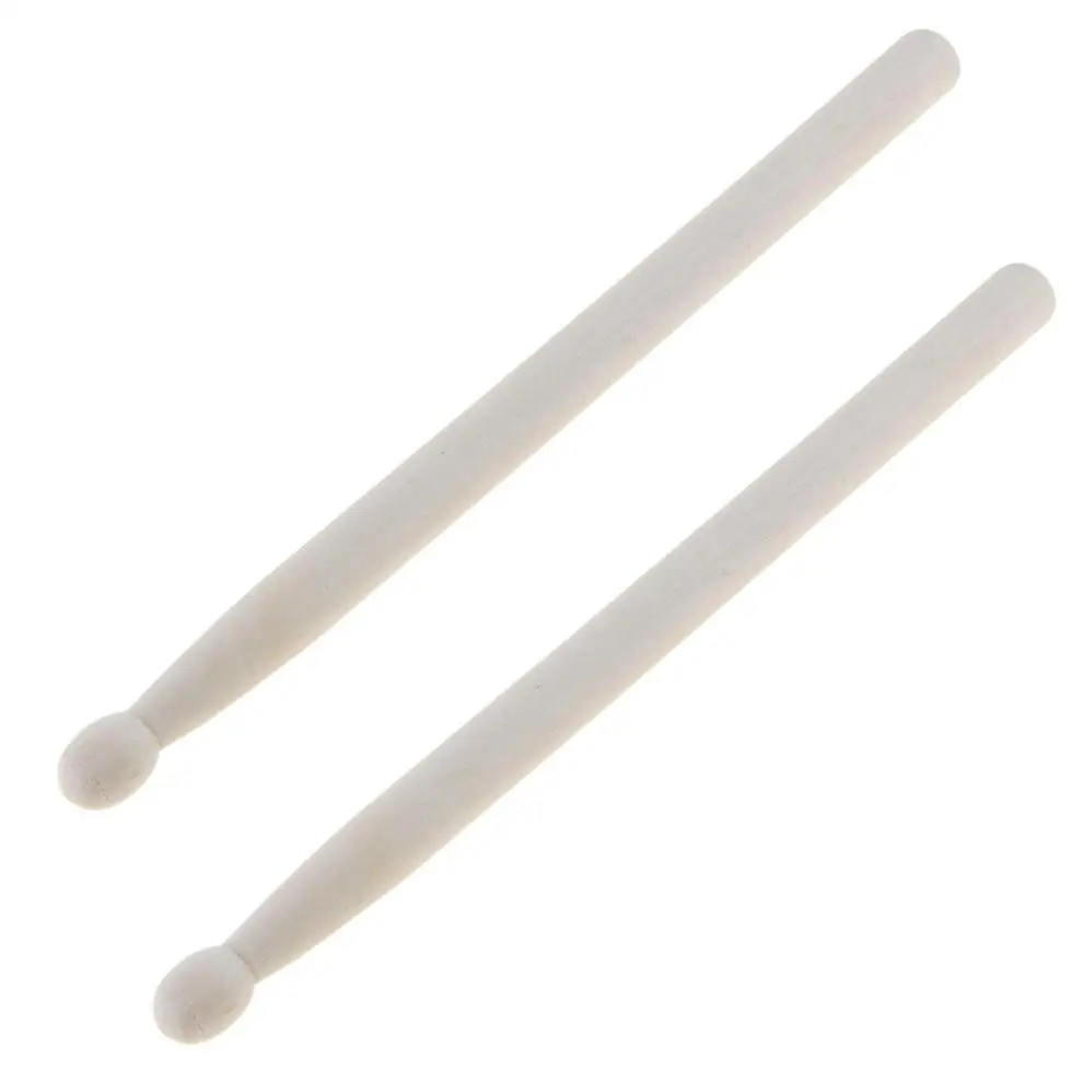 1 Pair Universal 23cm Mini Maple Wood Drum Sticks with Smooth Surface for Waist Drum Exercise