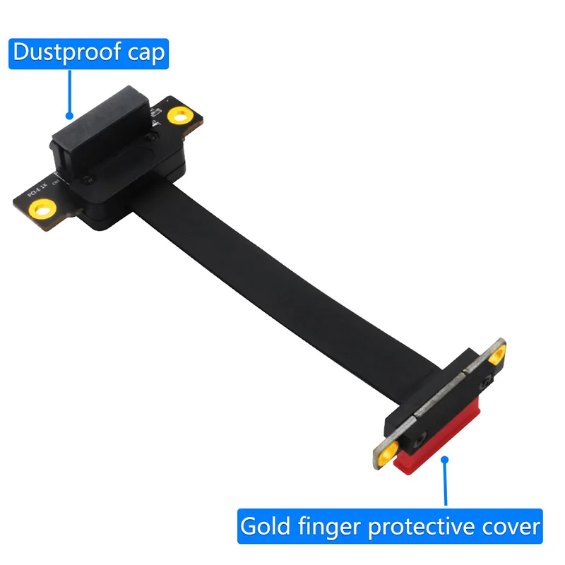 Nuevo Cable elevador PCIE X1 con LED de alimentación de 3,3 V 12V doble Vertical dirección de 90 grados PCI Express 3,0 36 pines 1X a 1X Cable de extensión
