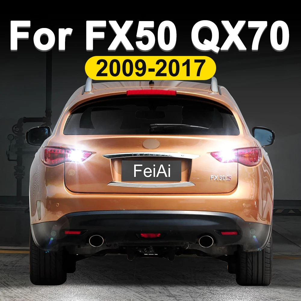 

For Infiniti FX50 QX70 LED Reverse Lights Car Back Up Lamp Backup Bulb FX50 QX70 2009-2017 2012 2013 2014 2015 2016 Accessories
