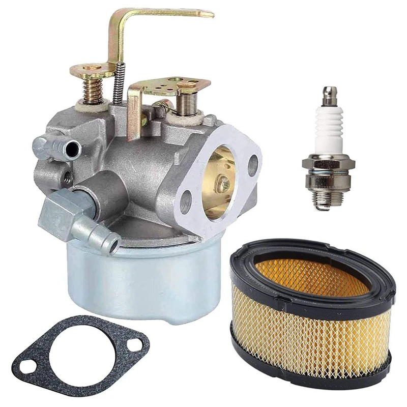 

Hot-A015-640152 Carburetor 33268 Air Filter Spark Plug For Tecumseh 640152A 640023 HM90 8-10 HP Engine 5000W Generator