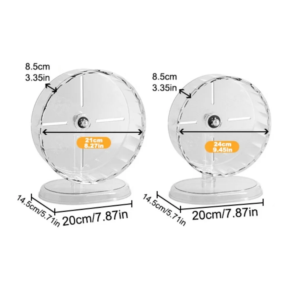 Silent Bracket Hamster Running Wheel Roller High-quality Stand Golden Hamster Exercise Wheel Rotatory Clear