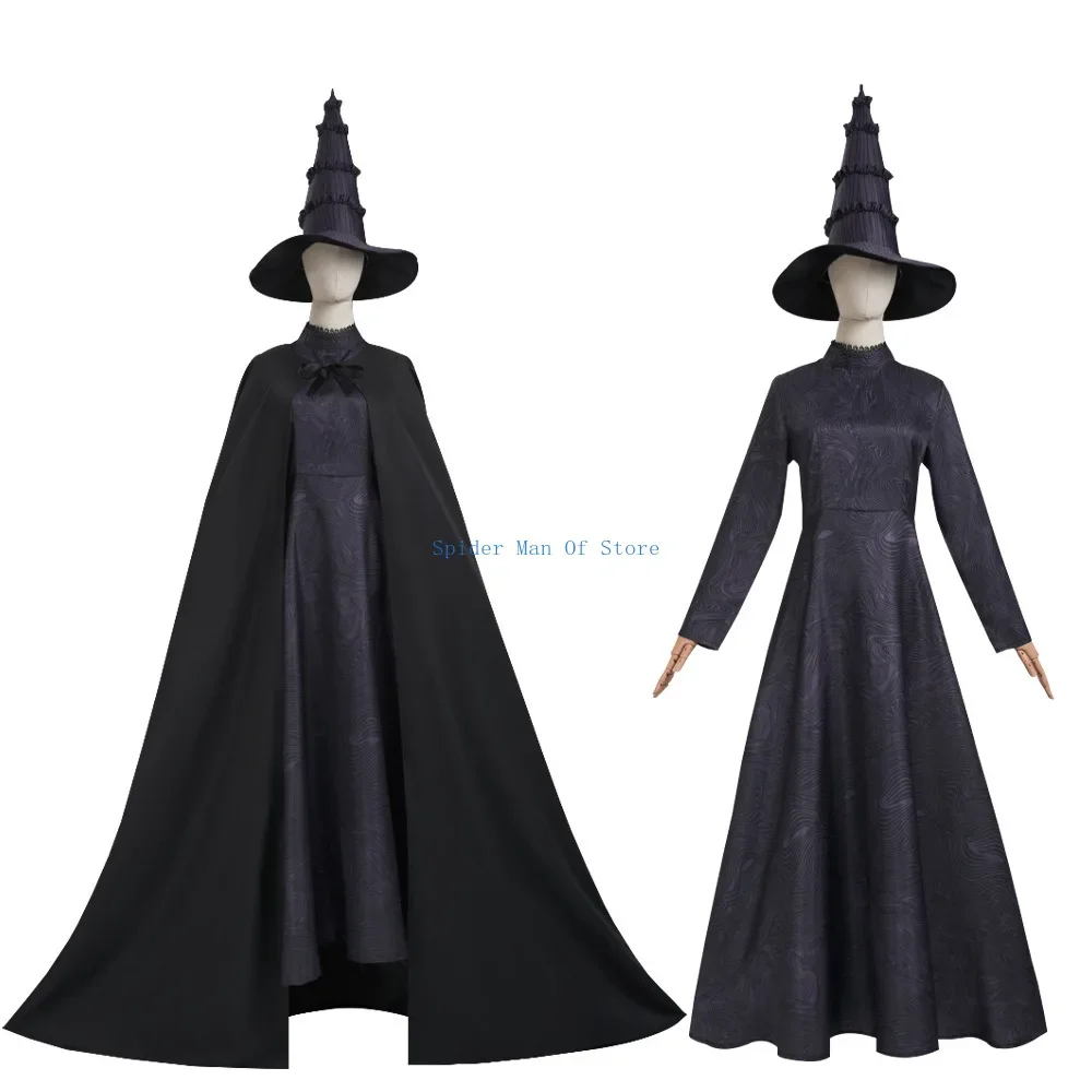 Wicked Glinda Elphaba Cosplay Costume Full Sets Pink Coat Black Uniform for Women Halloween Carnival Party Roleplay Outfit