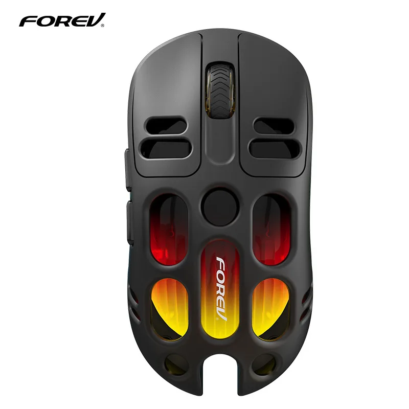 Wireless Mouse Dual-mode Rechargeable Light Weight Hollow Out Design RGB Backlight 4000DPI Adjsutable Office Use Play Game Mause