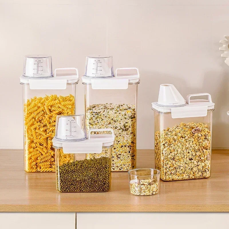 Washing Powder Dispenser with Measuring Cup - Airtight Laundry Liquid Storage Jar for Convenient and Efficient Laundry
