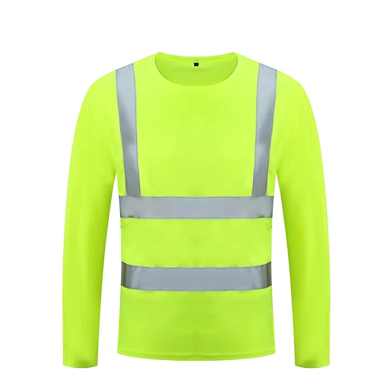 2026 Outdoor-Hemd Fluoreszierendes Hochsichtbares Sicherheits-Arbeitshemd Atmungsaktives Sommer-Arbeits-T-Shirt Reflektierende Weste Schnelltrocknend – Detail 15