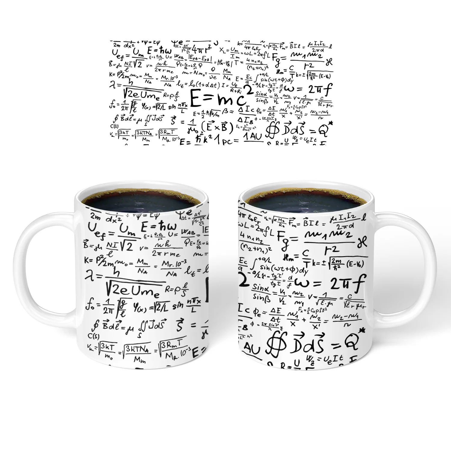 E=mc2 Physics Mathematical Formula Heat Transfer Mug Ceramic Office Breakfast Coffee Cup