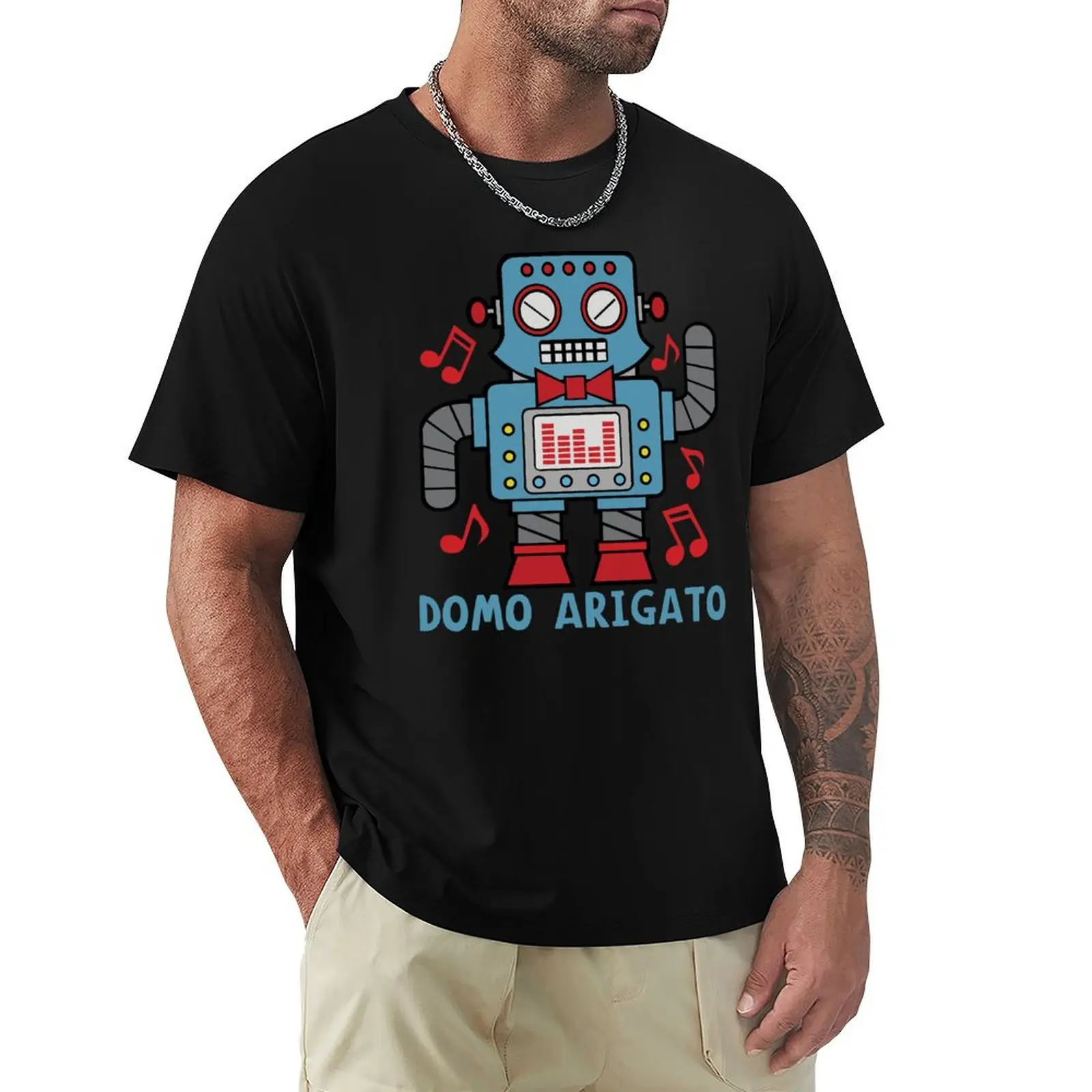 

Domo Arigato Mr Roboto T-Shirt Trendy Pattern T-Shirt for Men