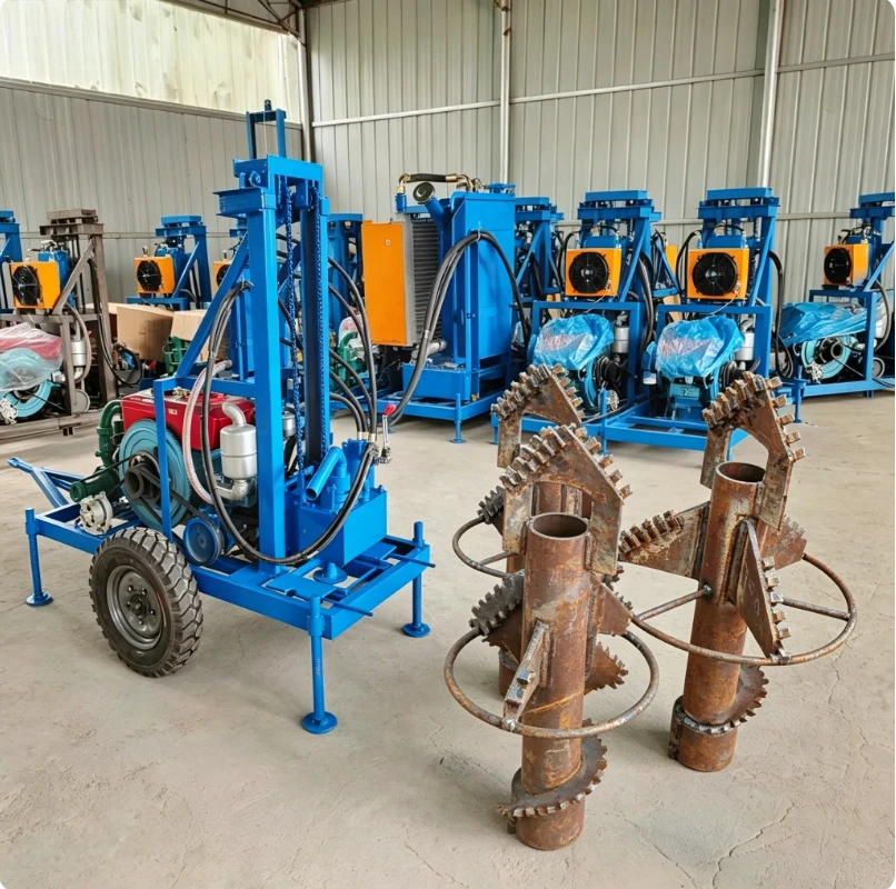 120M 150M Well Drilling Rig Machine 25HP Small Diesel Hydraulic Wheel Water Well Drilling Rigs Borehole Machine Factory Price