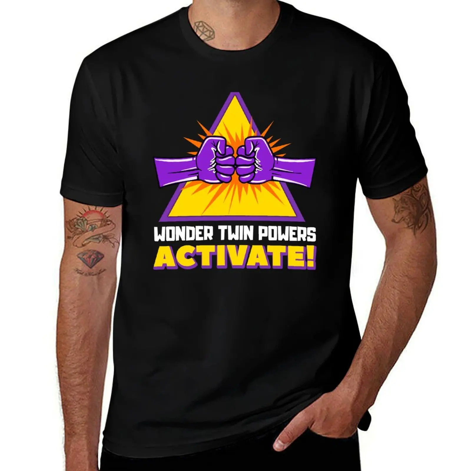 Wonder Twin Powers Activate T-Shirt Street Style Casual Tee Shirt T-Shirt
