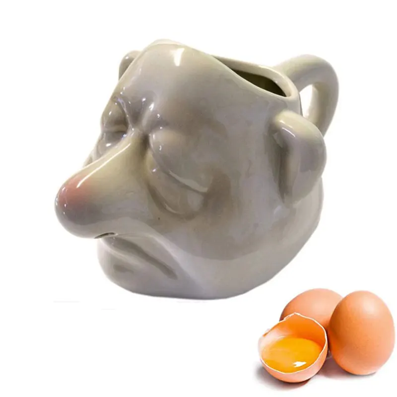 

Egg Separator Filter Ceramic Funny Snot Nose Shape Egg White Separator Tool Egg White Separator Kitchen Practical Gadget