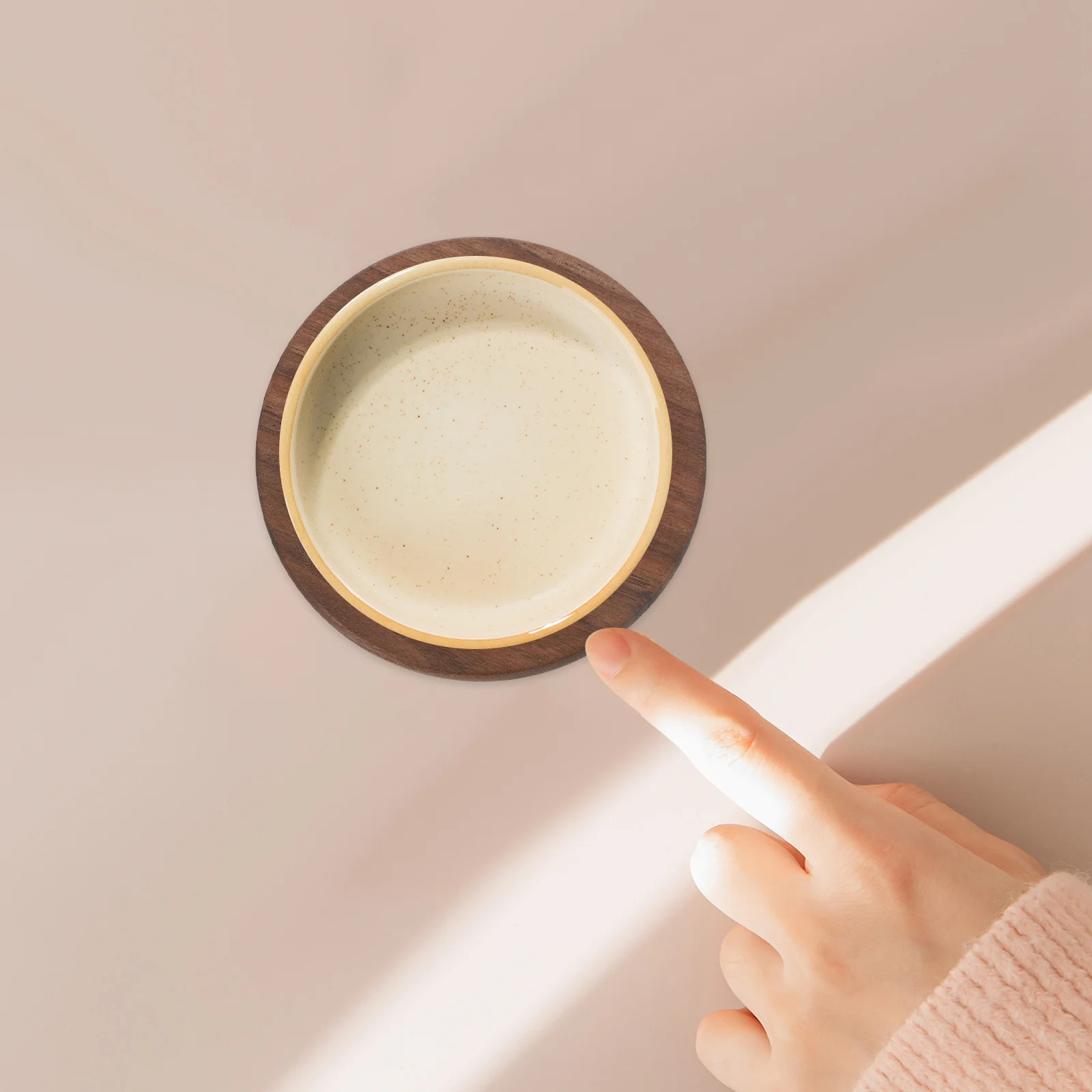 

4Pcs Wood Coasters Square Mug Mats Non-Slip Heat Resistant Cup Mats for Home Dining Table Coffee Tea Drink Coaster Set