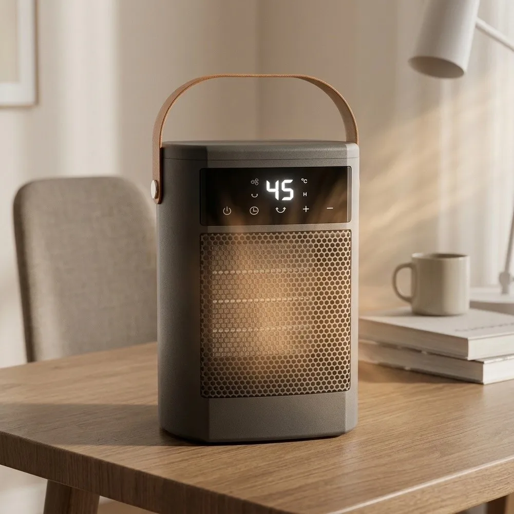 For PTC 1500W Heater with Remote Control Oscillation Function 3 Settings 1.2m Power Cord for touch Interface Design