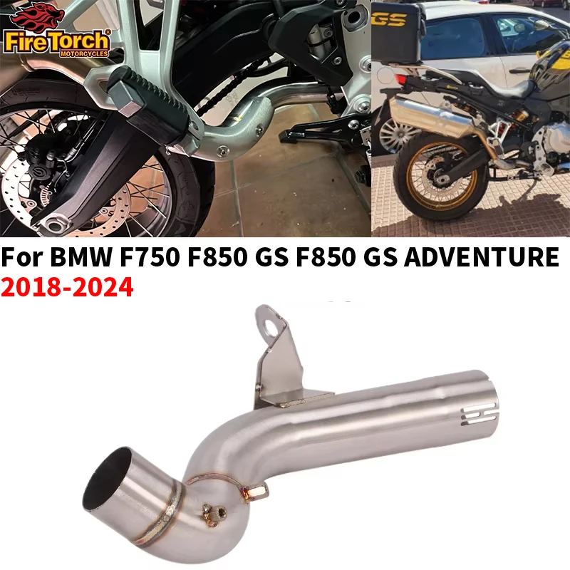 Für BMW F750 GS F850GS F850 GS ADVENTURE 2018 - 2024 Motorrad Auspuff Modifiziertes Mittelrohr zum Anschluss an Original-Schalldämpfer