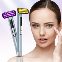New 7 Colors Red Light Facial Wand EMS Microcurrent Face Lifting Device Eye Neck Massager Skin Tightening Skin Care Beauty Tool