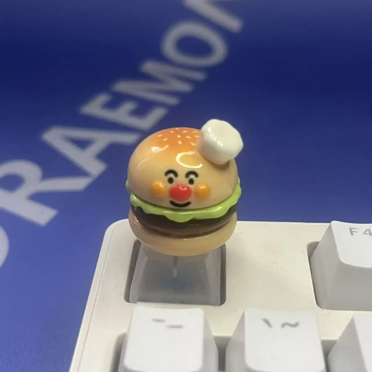 Creative Sesame Burger Keycaps Handmade Universal Axis Game Mechanical Keyboard Male and Female Gift ESC Transparent Keycaps