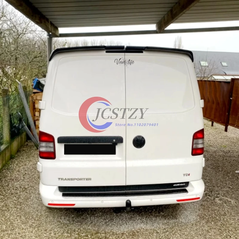 

2X для Volkswagen для VW T5 T5.1 T6 T6.1 2-дверный транспортер, задний спойлер, крыло, высокое качество ABS из углеродного волокна, глянцевый черный