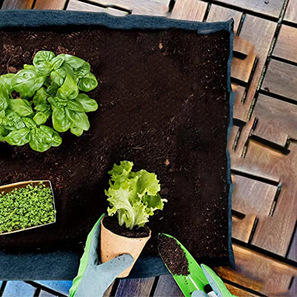 4Pcs Thicken Rectangle Felt Grow Bag 60x30x20cm Non-Woven Fabrics Planting Bag Vegetable Tomato Potato Plant Pot For Garden
