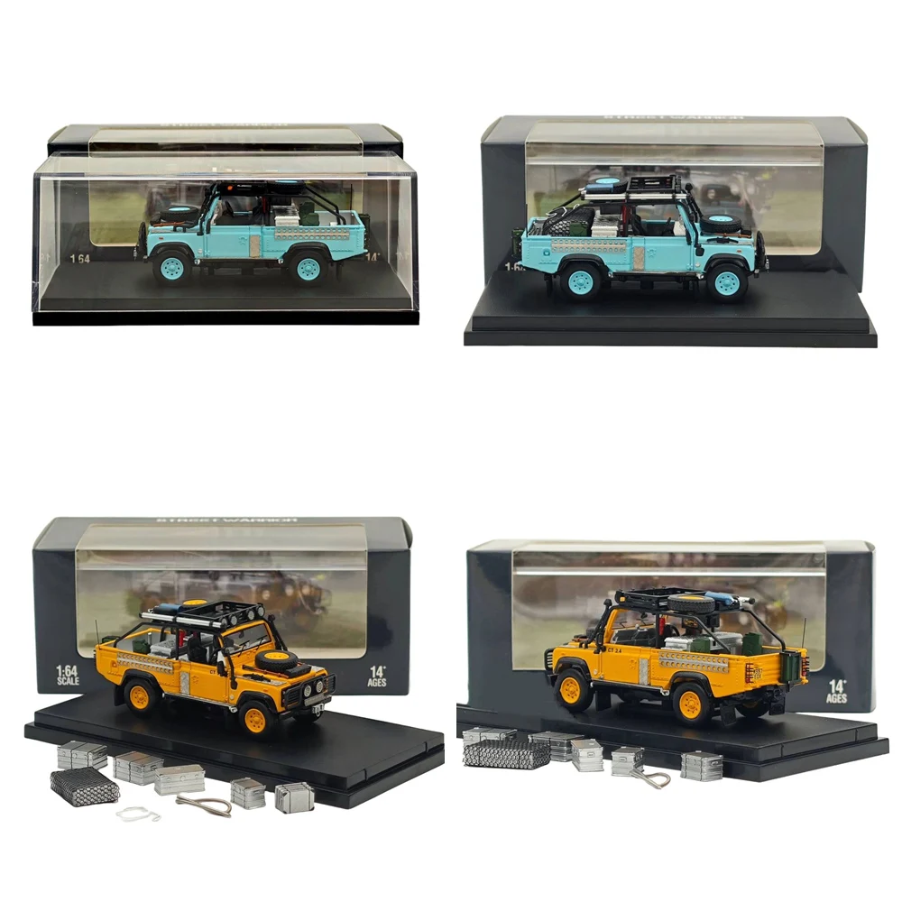 

Масштаб 1/64 для SW Defender 90, спортивная модель пикапа, литой под давлением металлический автомобиль, миниатюрная ограниченная коллекция, модели игрушечных транспортных средств