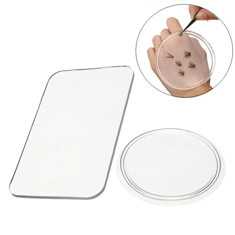 Eyelash Extension Forehead Sticker Pad Silicone Transparent Planting Graft Lashes Tray Stand Pallet Pad Holder Makeup Tools