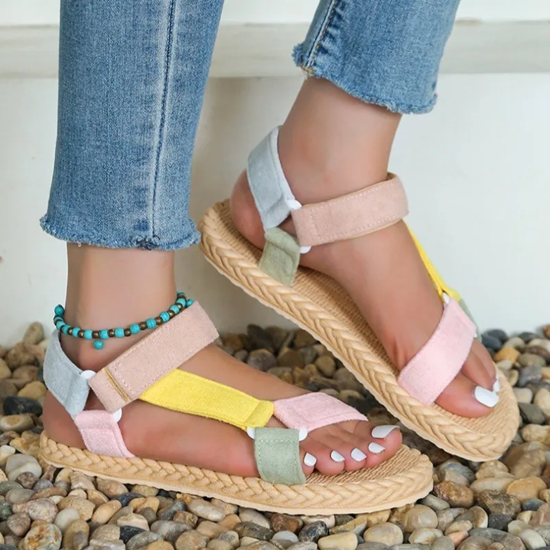 Womens Summer Sandals Fashion Soft Lightweight Sandal Trend Non-slip Beach Shoes Plus Size Women Sandals Femmes Été 2024