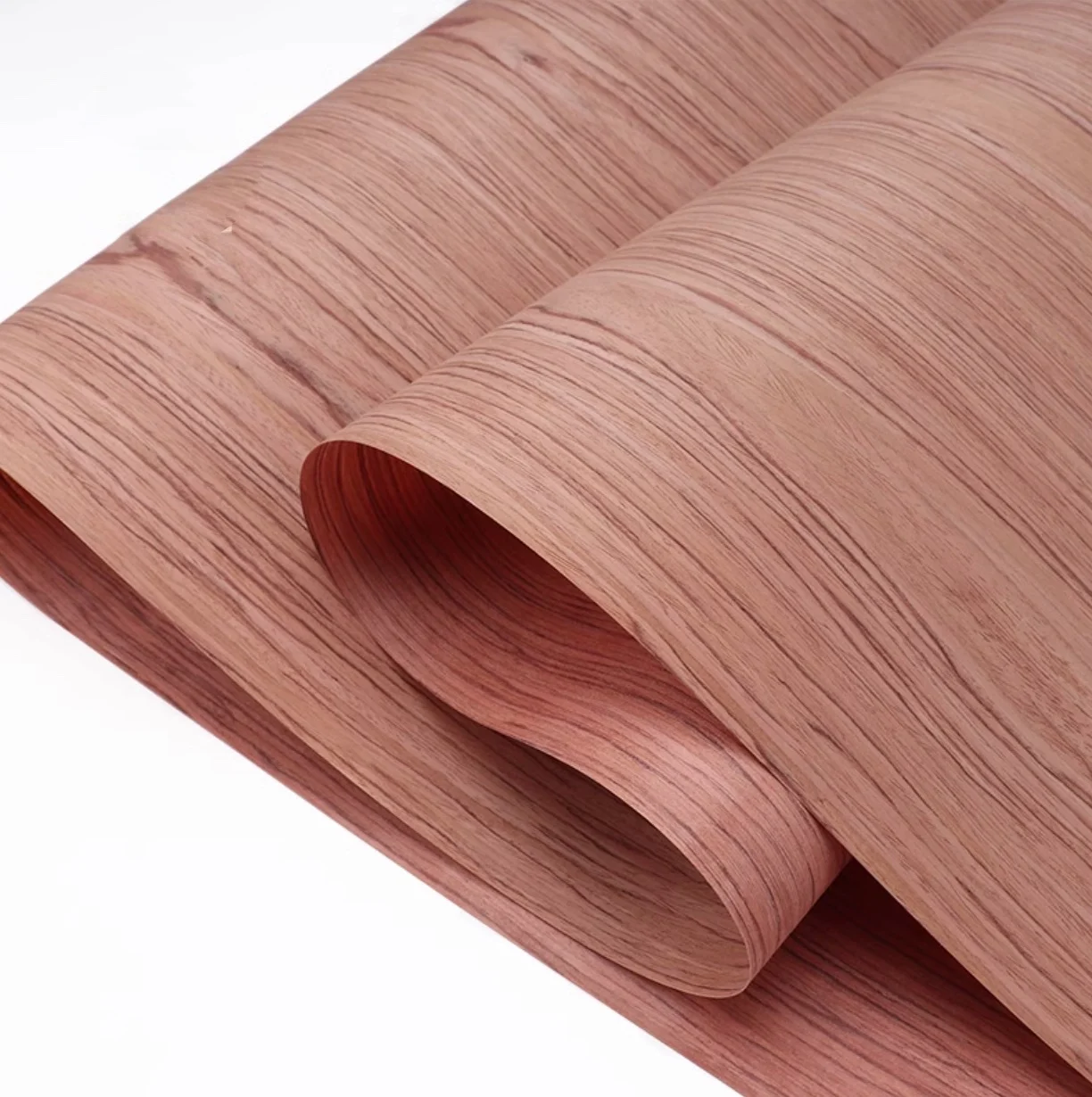 Length:2.5meters width:58cm Thickness:0.25mm Technology Red Rose Wood Veneer Pear Straight Grain Wood Peel