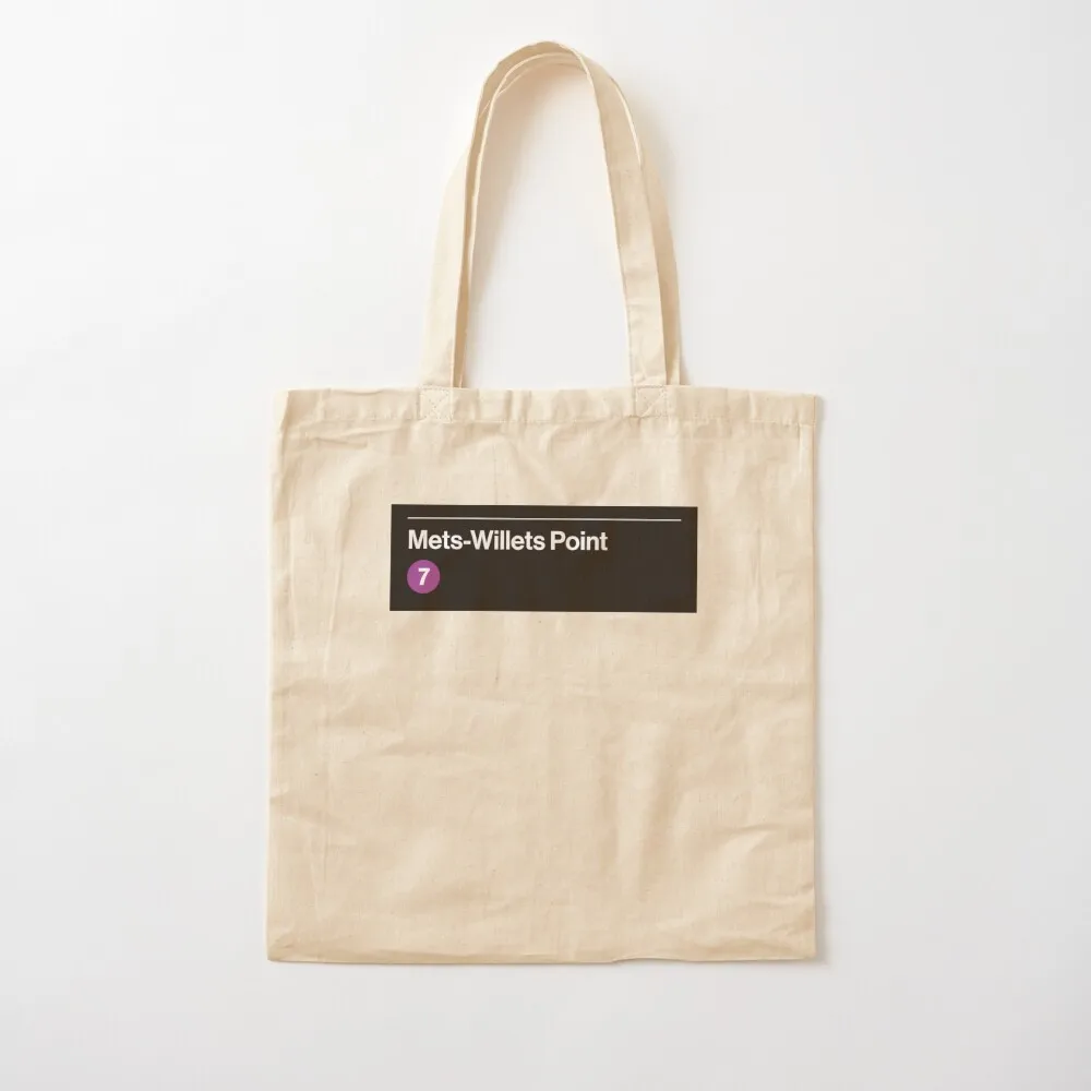 

Mets - Willets Point Station Tote Bag Woman shopper bag reusable grocery bags tote bag woman Canvas Tote