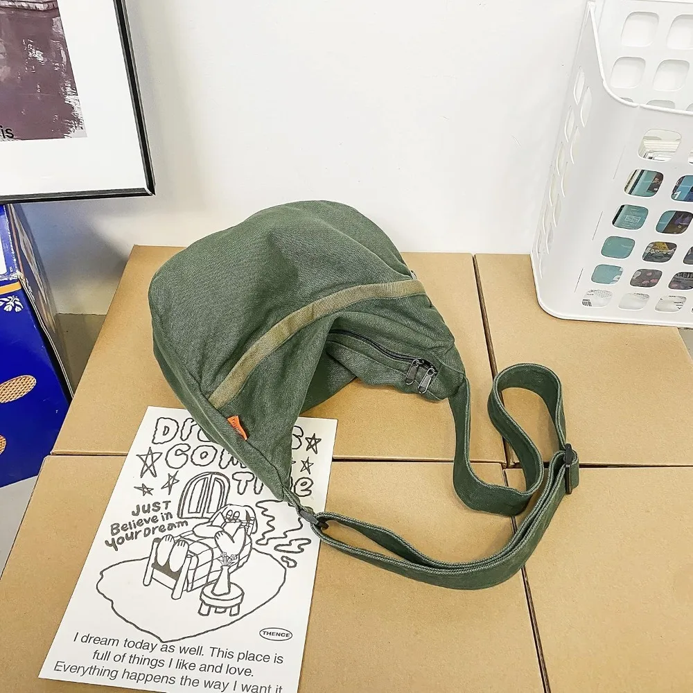 경제적인 면 캔버스 토트백, 여성용 호보 숄더백 크로스바디 핸드백, 외부 포켓 3개, 지퍼 잠금