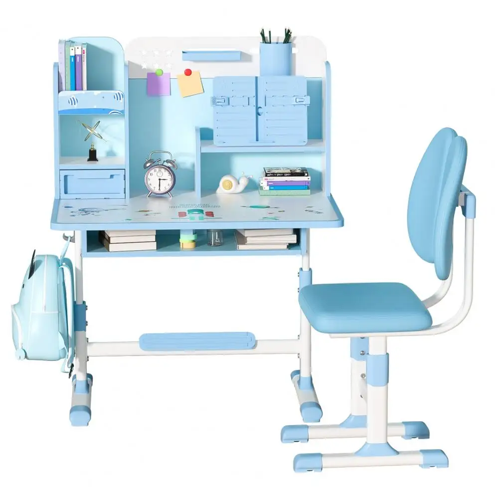2 Teile/satz Kinder Studie Schreibtisch Stuhl Set Höhe Einstellbar Schule Studie Tisch Stuhl Set Sitzen Corrector Schreibtisch Stuhl Mit Buch Stehen
