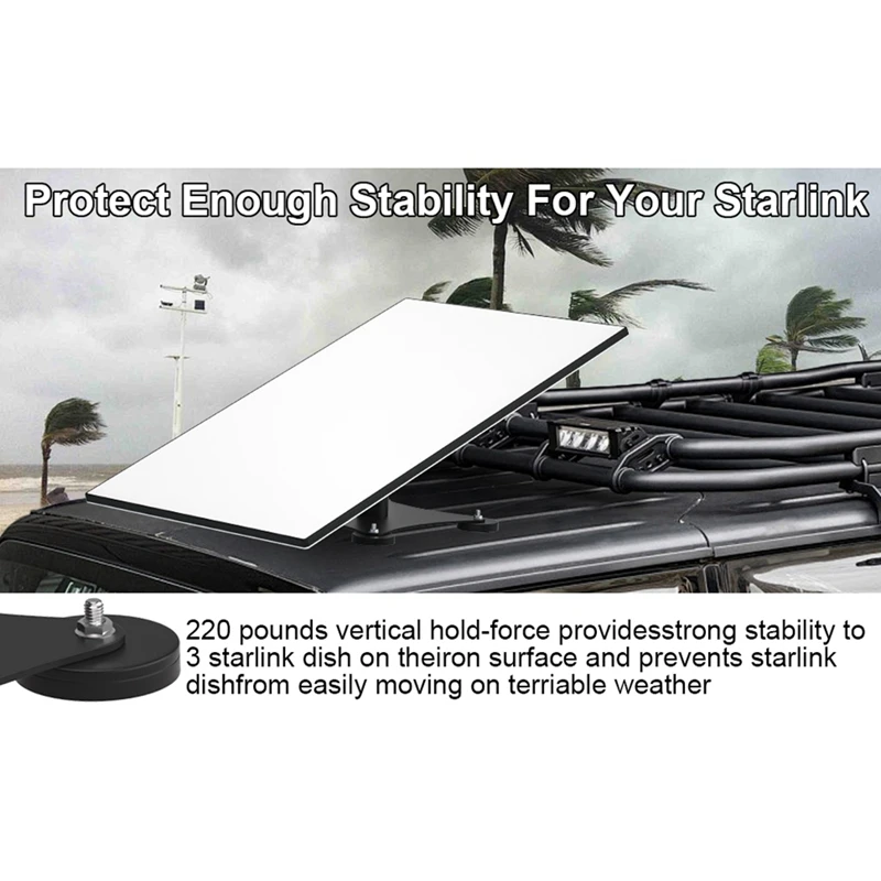 

Magnetic Mount Magnetic Roof Mounting Bracket for Gen 3, Bracket with 4 Magnetic Base, Used for RVs, Boats, Trucks