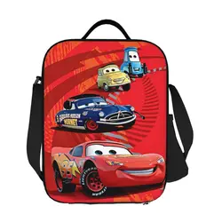 Custom Team Lightning McQueen Racer Thermal Insulated Lunch Bag Women Lunch Tote for Kids School Children Storage Bento Food Box