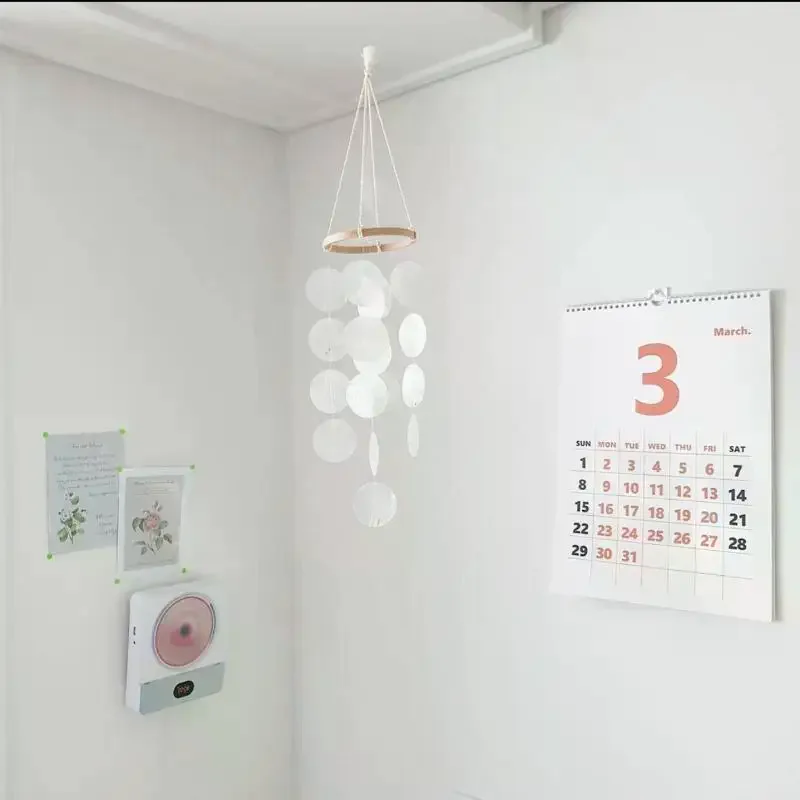 Hanging  Wind Chimes Moon Accent Peaceful Tones For Outdoor Entryway Garden Decorative Gift