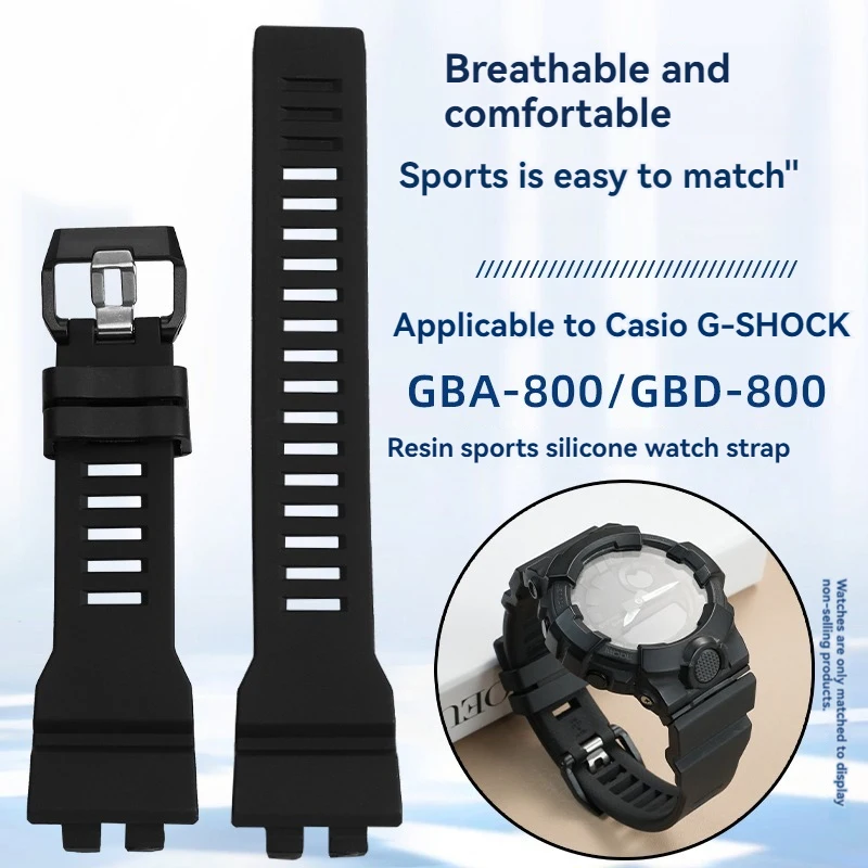 

Аксессуары для часов Casio G-SHOCK GBA-800/GBD-800/GMA-B800 ремешок для часов мужской полимерный ремешок водонепроницаемый сменный браслет
