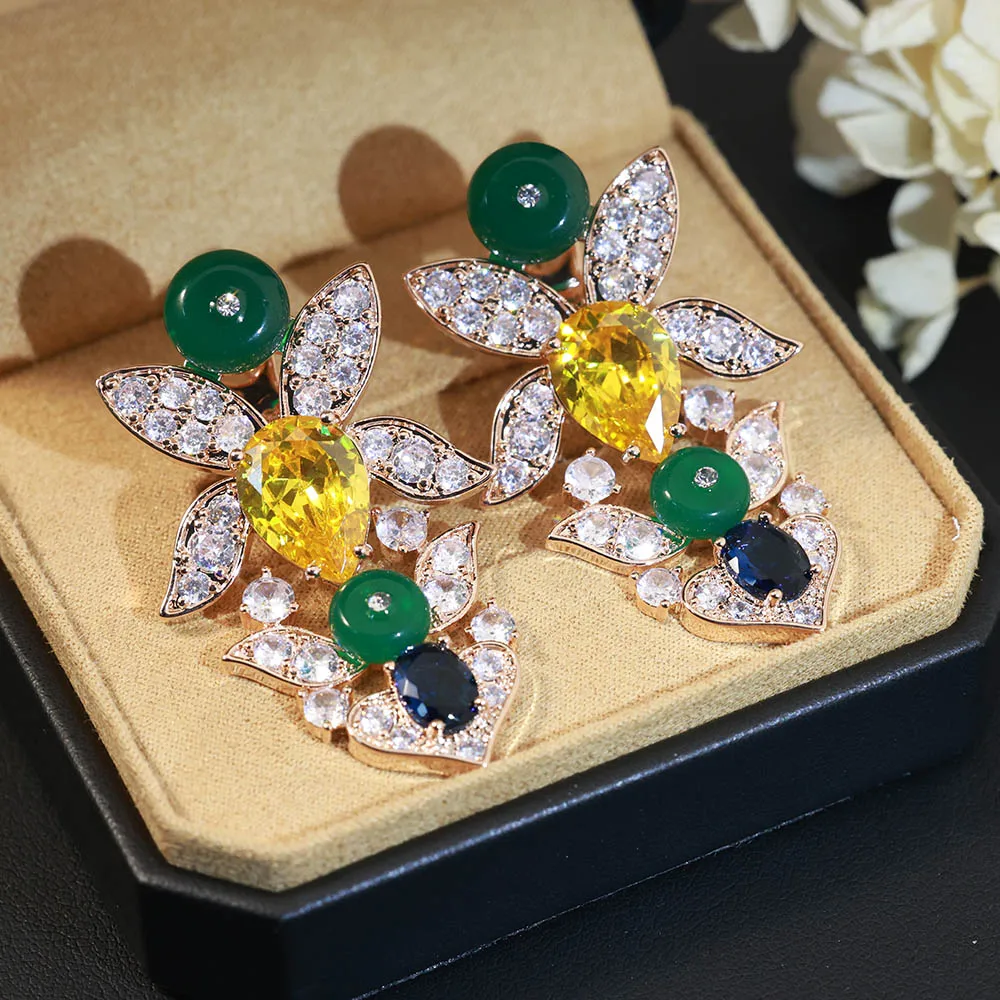 

Модные роскошные свадебные серьги для женщин, брендовые аксессуары, великолепные дизайнерские украшения, сверкающие изысканные роскошные распродажи, подарок