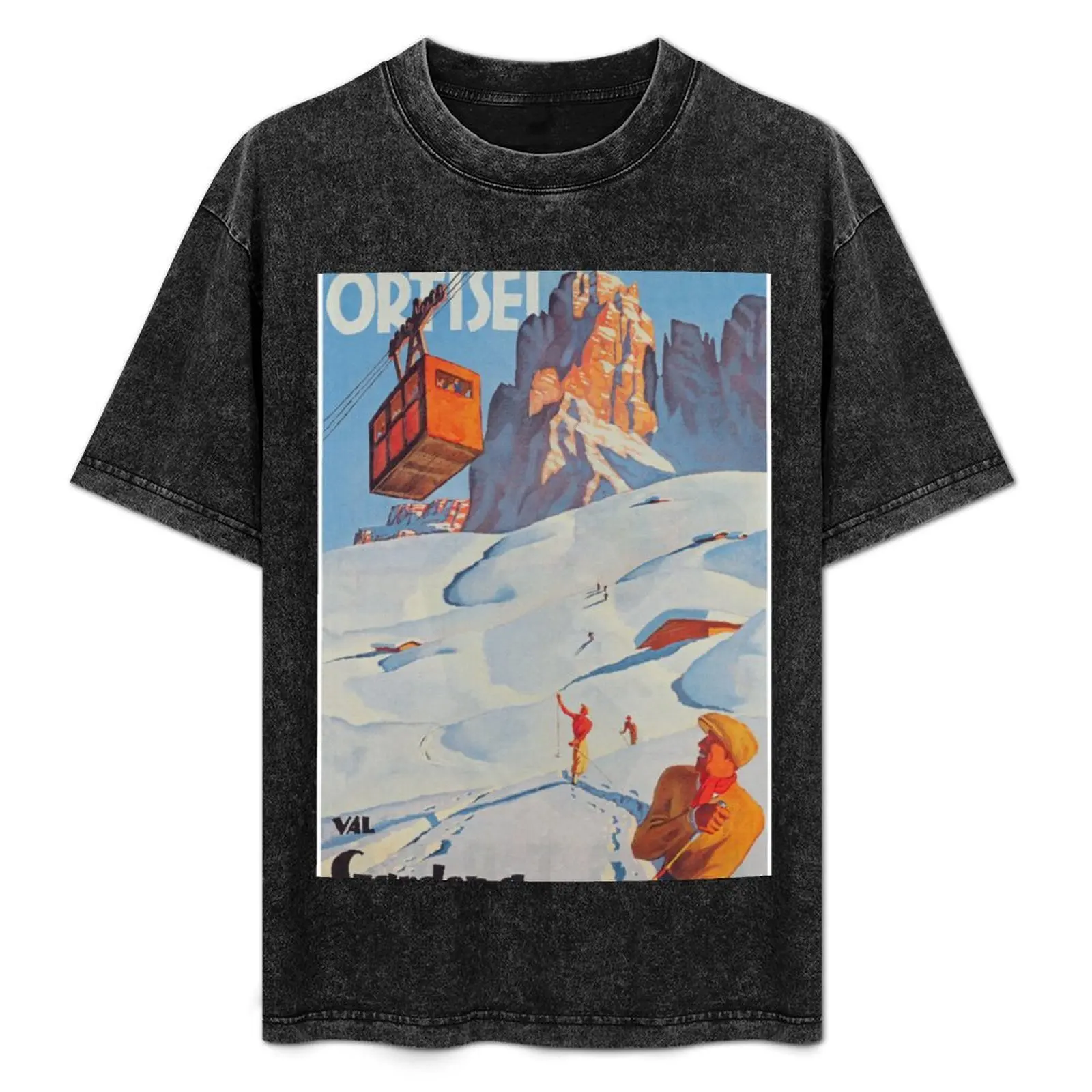 

Ortisei, Val Gardenia, Italy, Vintage Travel Poster T-Shirt Outdoor Sports Lightweight Tee