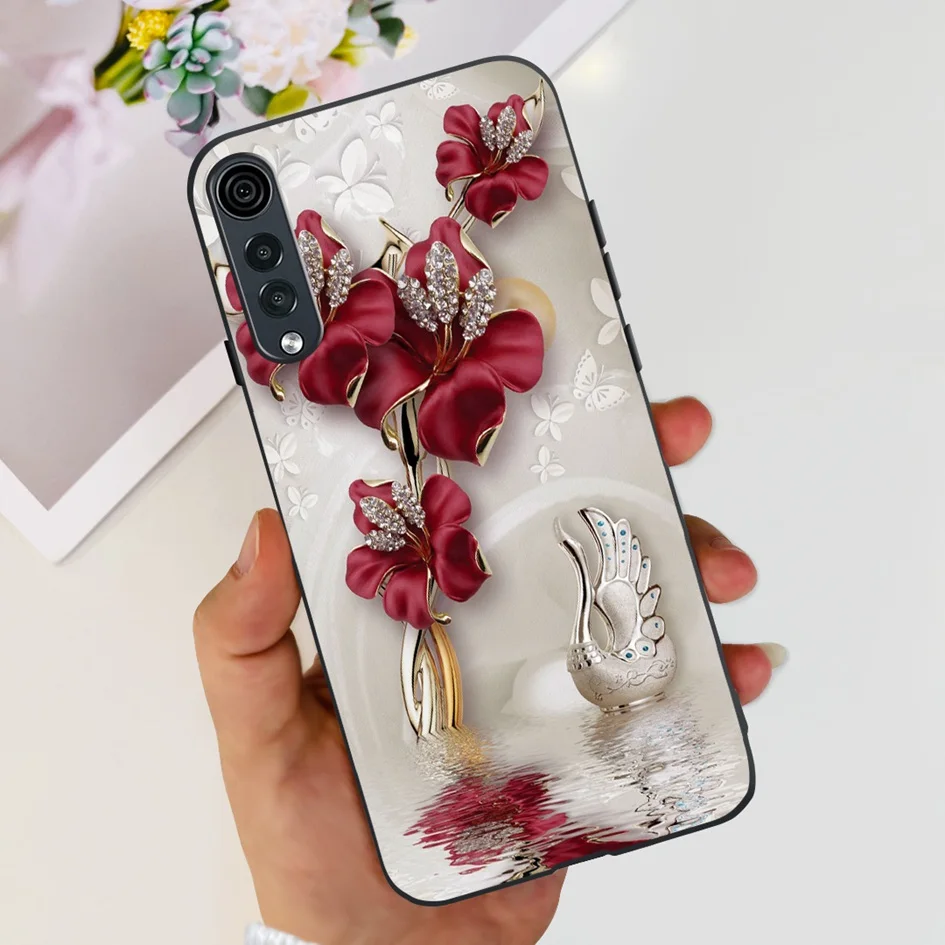 For LG Velvet 5G Case New Fashion Flower Funda Slim TPU Soft Silicone Protective Cover For LG Velvet 5G UW Coque LGVelvet Bumper