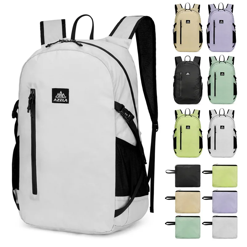 Mochila de Camping AZELA, bolsas de nailon de Color sólido para senderismo al aire libre, caminata natural, nuevo producto