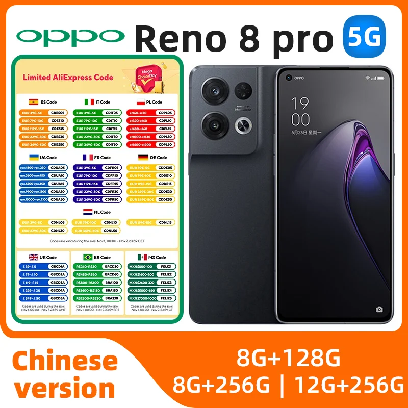 oppo Reno8pro  5G Android Unlocked 6.62 inch 12GB RAM 256GB ROM All Colours in Good Condition Original used phone