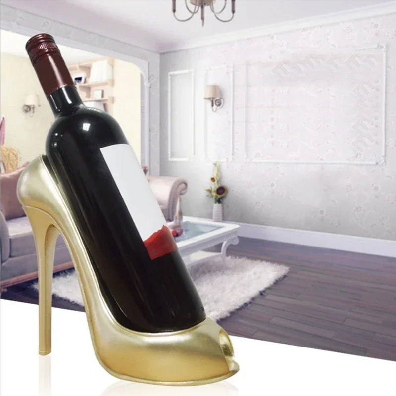 High Heel Shoe Wine Bottle Holder Creative Wine Rack Wine Glass Holder Champagne Wall Stand Bar Bracket Display Home Decoration