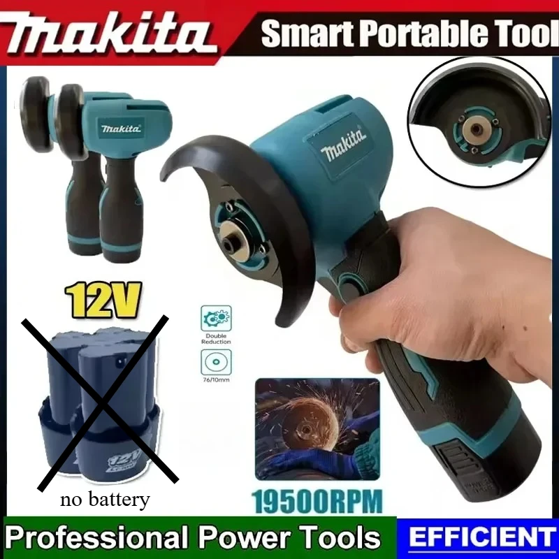 

Makita 12V Miniature Rechargeable Mini Angle Grinder with Battery Cutting Blade Polishing Grinder for Cutting Diamond Cordless
