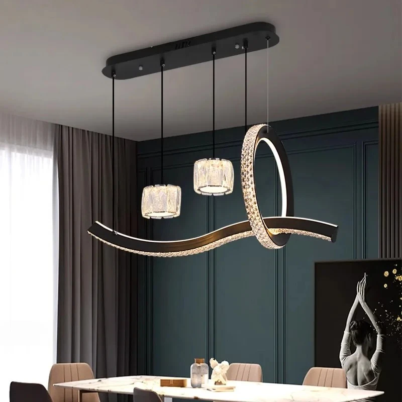 

MZISOSOD Modern Crystal Chandelier for Living Room Bedroom Staircase Hallway Dining Room Kitchen Home Decoration Interior