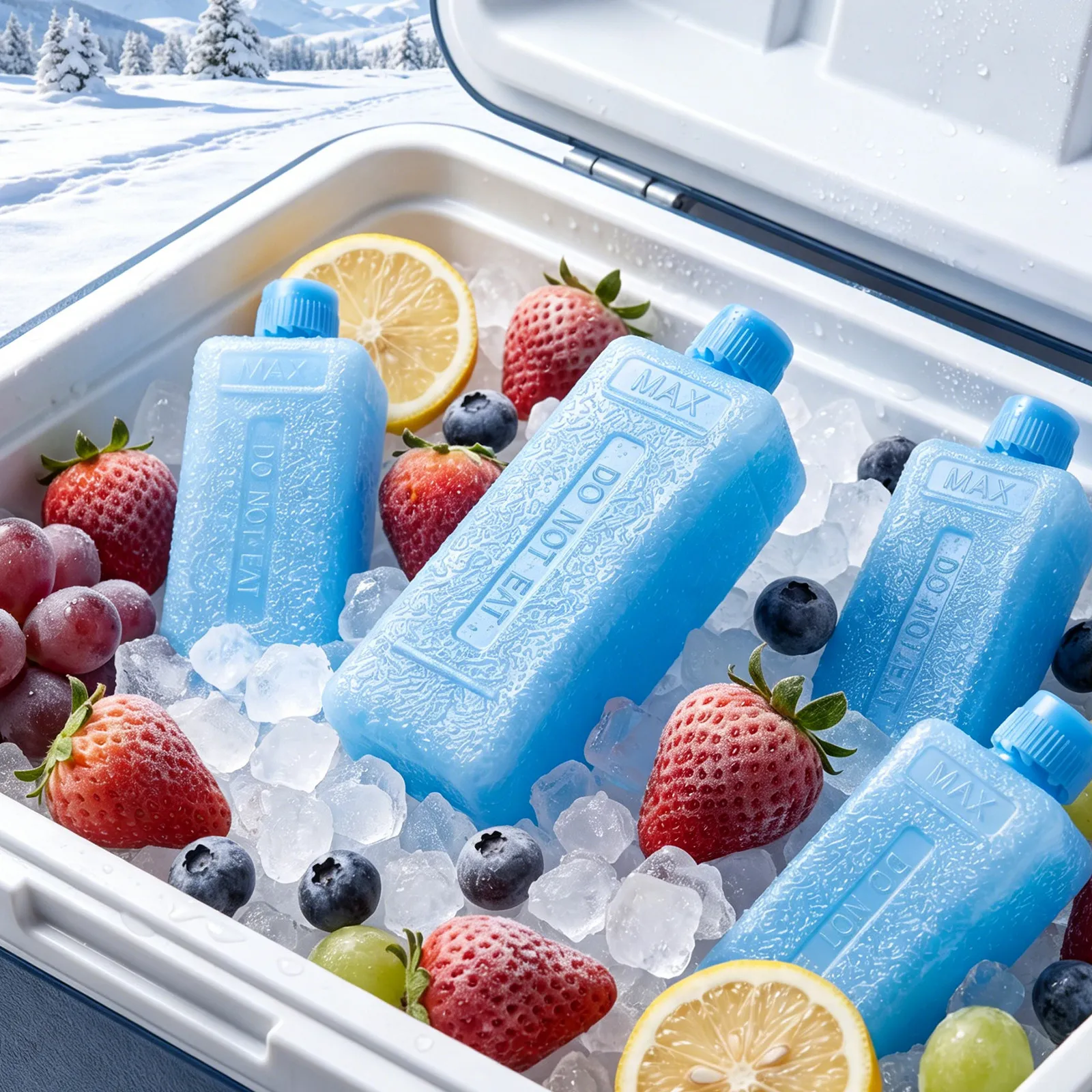 20Pcs Ice Cooler Fan Packs Refreezable Cooling Box for Office Home Outdoor Summer Use Refreezable Ice Packs