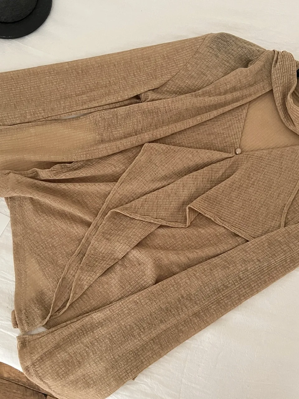 

Корейская футболка Sle V-Ne Long Sve, женские повседневные брюки с высокой талией и широкими штанинами, осенний комплект из двух предметов, свободный комплект с воланами