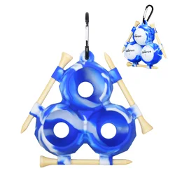 New Portable Mini Golf Ball Protective Cover Soft Silicone Golf Ball Holder With 3pcs Golf Tees