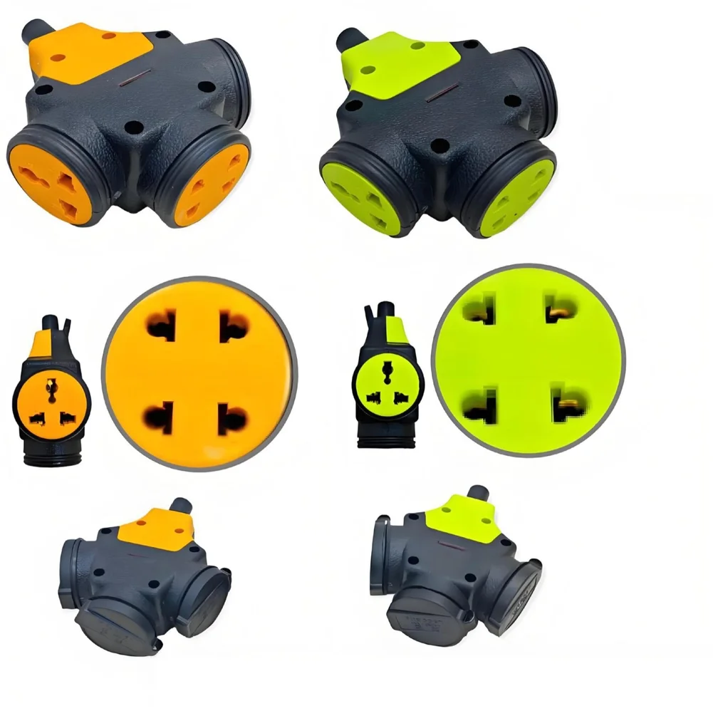 

IP44 Waterproof 3-Prong Female Socket Dustproof TPE Rubber Shell Tool For Construction Sites,plants,agricultural Machinery