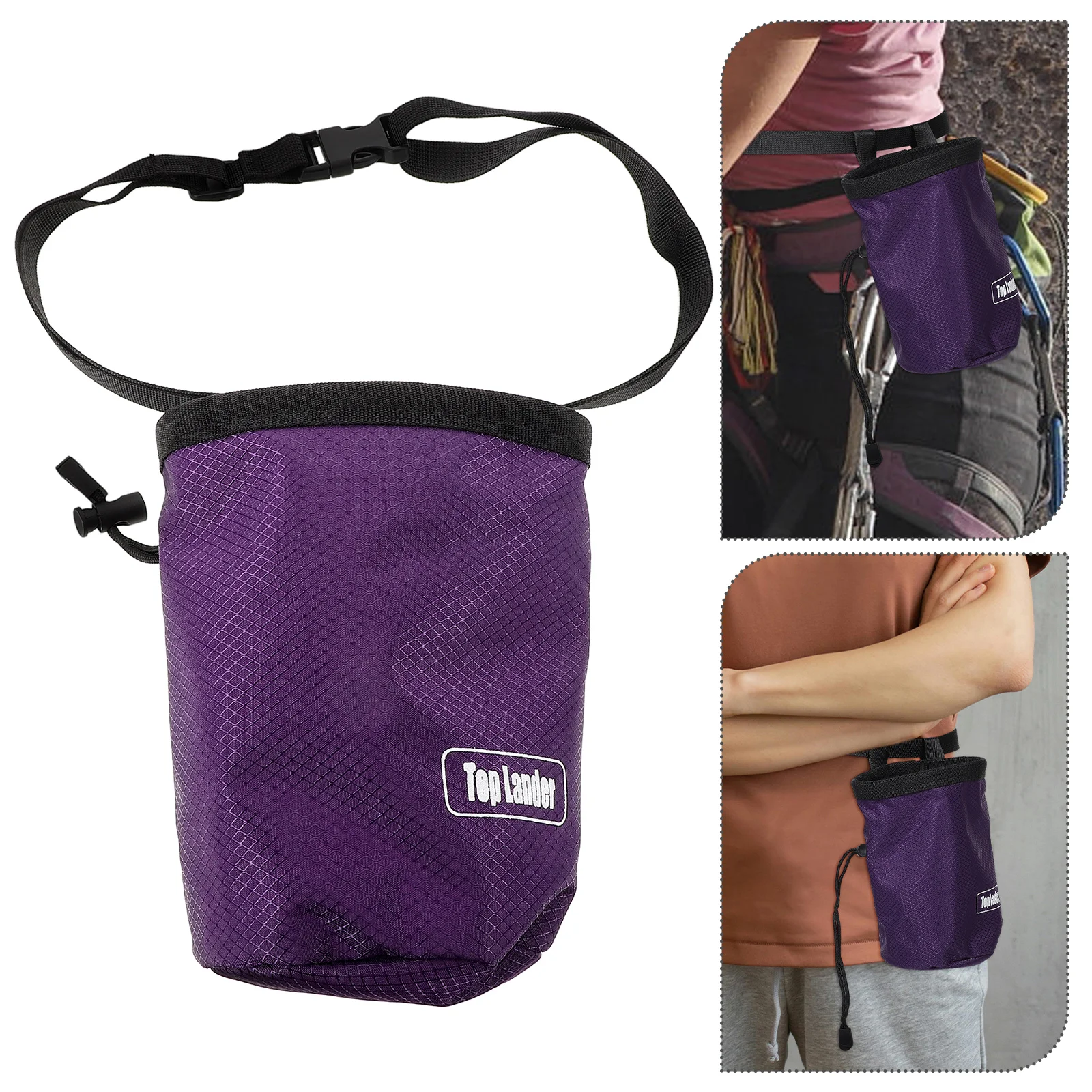 

Rock Climbing Hand Powder Bag Storage Outdoor Chalk Portable Fanny Pack for Polar Fleece Oxford