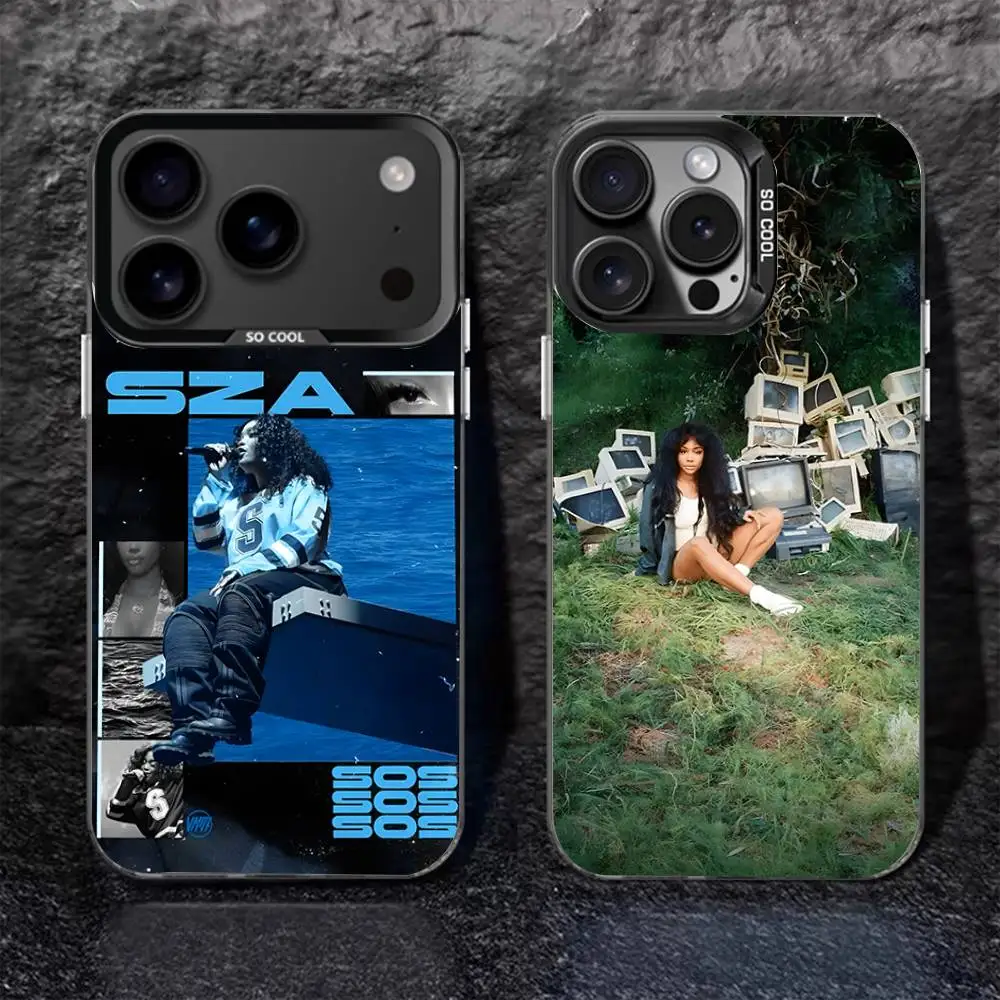 

S-SZA RNB Singer Phone Case For iPhone 17,16,15,14,13,12,11,Pro,Max,Plus,Black Matte Shockproof Cover