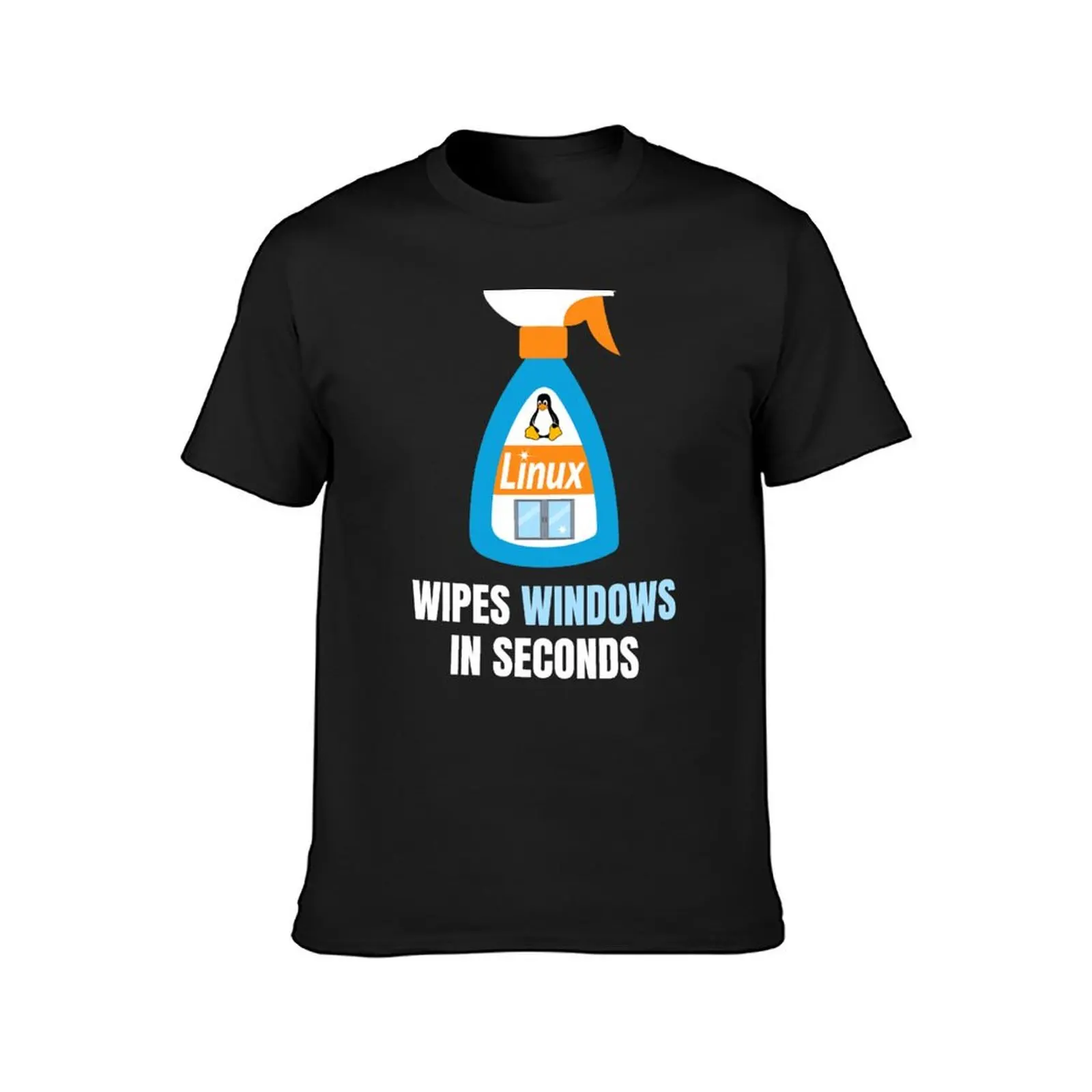 Funny Linux Windows Cleaner T-Shirt cute tops korean fashion big and tall t shirts for men