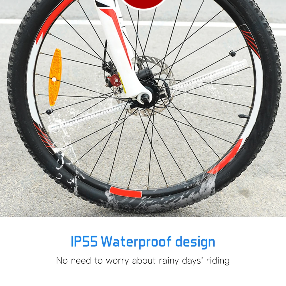 64 LED Bicycle Wheel Lights Waterproof Bike Spoke Wheel Light Programmable Motor RGB Display Rechargeable Bicycle Wheel Hub Lamp