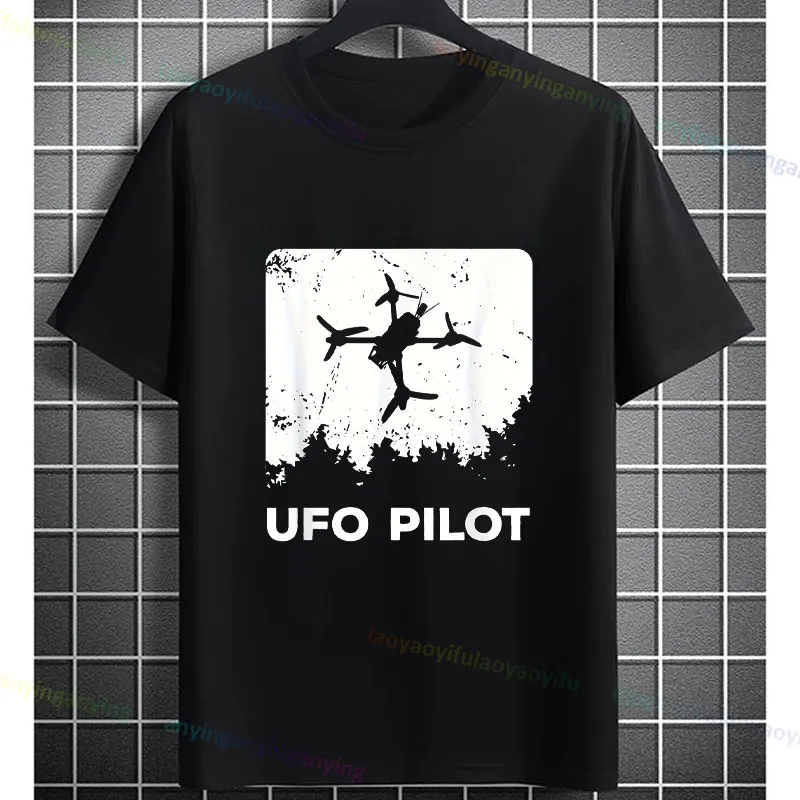 Funny Drone Quad Fpv Racing Freestyle Jargon Graphic T-Shirt Pure Cotton Short Sleeve Casual Sports Tshirt Outdoor Activities